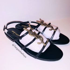 Saint Laurent Cassandra Logo Sandals